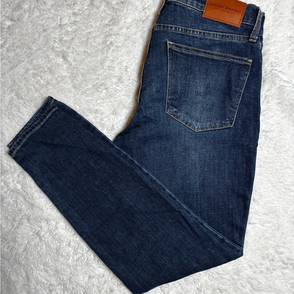 Lucky Brand Ava Mid Rise Skinny Jeans 10/30 Dark Wash Stretch Denim